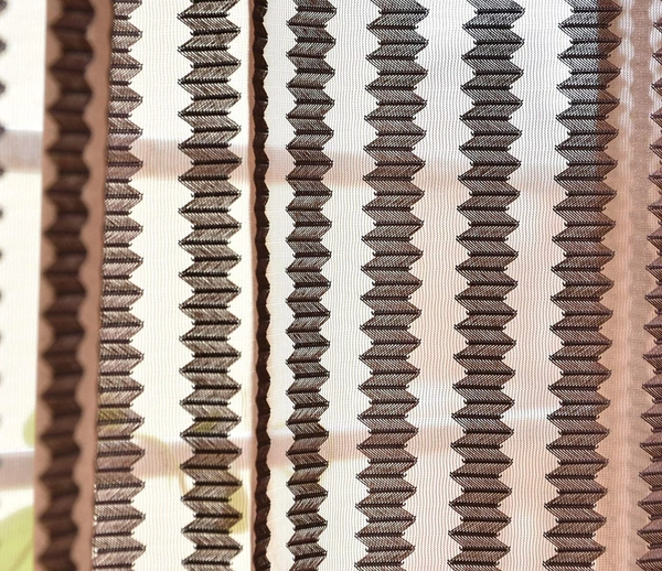 Panipat Textile Hub Net Semi Transparent tissue Curtain (Self Design, Brown Tissue) Pack of 2 - Door (4x7 Feet)