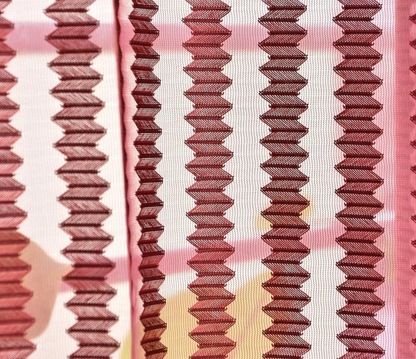 Panipat Textile Hub  Net Semi Transparent tissue Curtain (Self Design, Maroon Tissue) Pack of 2 - Window (4x5 feet)