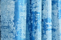 Panipat Textile Hub Polyester Eyelet Aqua Designer Print curtains Pack of 2 - Long Door (4x9 Feet)