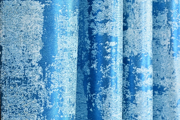 Panipat Textile Hub Polyester Eyelet Aqua Designer Print curtains Pack of 2 - Long Door (4x9 Feet)