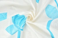 Panipat Textile Hub Polyester Eyelet Aqua Designer Print curtains Pack of 2 - Window (4x5 Feet)