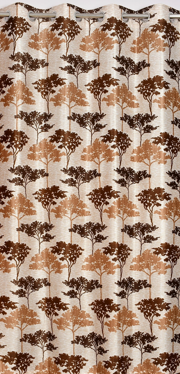 Panipat Textile Hub Polyester Eyelet Aqua Printed Design curtains Pack of 2 - Window (4x5 Feet)