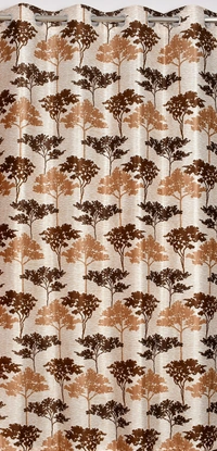 Panipat Textile Hub Polyester Eyelet Aqua Printed Design curtains Pack of 2 - Window (4x5 feet)