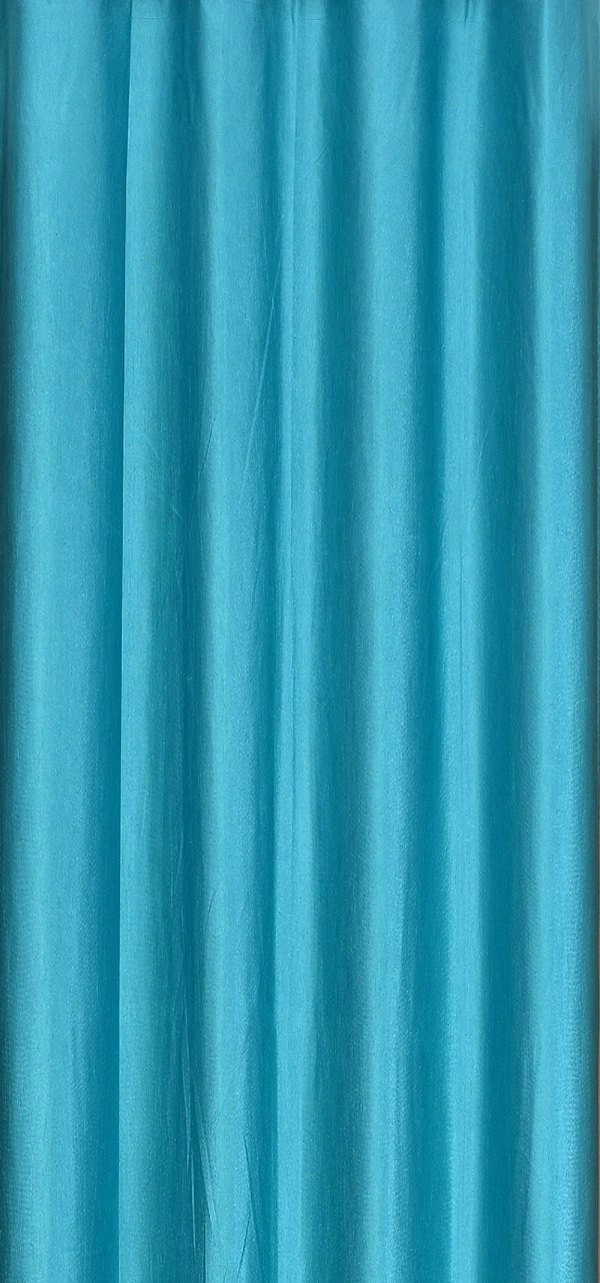 Panipat Textile Hub Polyester Eyelet Aqua Solid Plain Design curtains Pack of 2 - Window (4x5 Feet)