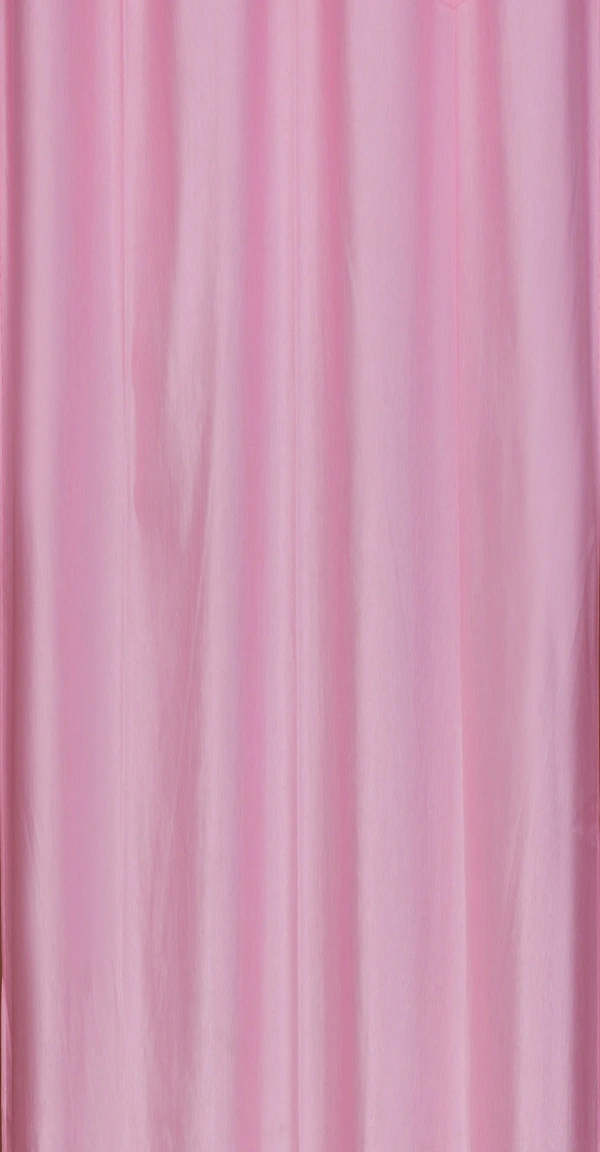 Panipat Textile Hub Polyester Eyelet Baby Pink Solid Plain curtains Pack of 2 - Door (4x7 Feet)