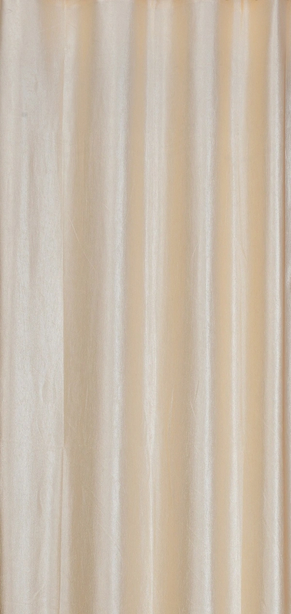 Panipat Textile Hub Polyester Eyelet Beige (Cream) Solid Plain curtains Pack of 2 - Long Door (4x9 Feet)