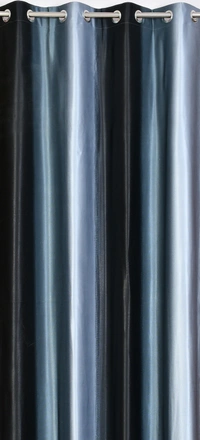 Panipat Textile Hub Polyester Eyelet Black Designer Print curtains Pack of 2 - Window (4x5 Feet)