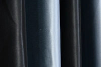 Panipat Textile Hub Polyester Eyelet Black Designer Print curtains Pack of 2 - Window (4x5 Feet)