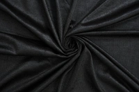 Panipat Textile Hub Polyester Eyelet Black Solid Plain curtains Pack of 2 - Window (4x5 Feet)