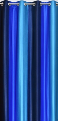 Panipat Textile Hub Polyester Eyelet Blue  Solid Long Crush  curtains Pack of 2 - Door (4x7 Feet)