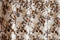 Panipat Textile Hub Polyester Eyelet Brown Designer Print curtains Pack of 2 - Window (4x5 Feet)