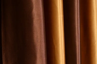 Panipat Textile Hub Polyester Eyelet Brown  Solid Long Crush  curtains Pack of 2 - Door (4x7 Feet)