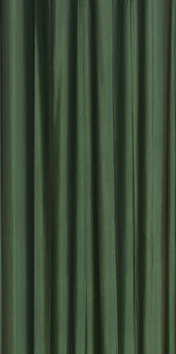 Panipat Textile Hub Polyester Eyelet Dark Green Solid Plain curtains Pack of 2 - Long Door (4x9 Feet)