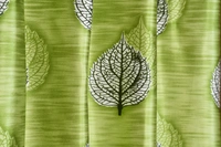 Panipat Textile Hub Polyester Eyelet Green Designer Print curtains Pack of 2 - Long Door (4x9 Feet)