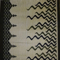 Panipat Textile Hub polyester Eyelet Green Printed Design curtains Pack of 2 - Door (4x7 Feet)