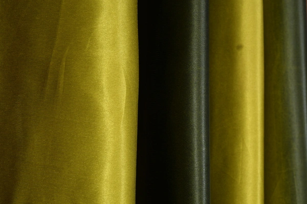 Panipat Textile Hub Polyester Eyelet Green Solid Long Crush  curtains Pack of 2 - Long Door (4x9 Feet)