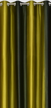 Panipat Textile Hub Polyester Eyelet Green Solid Long Crush  curtains Pack of 2 - Long Door (4x9 Feet)