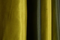 Panipat Textile Hub Polyester Eyelet Green Solid Long Crush  curtains Pack of 2 - Long Door (4x9 Feet)