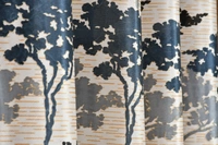 Panipat Textile Hub Polyester Eyelet Grey Printed Design curtains Pack of 2 - Window (4x5 Feet)