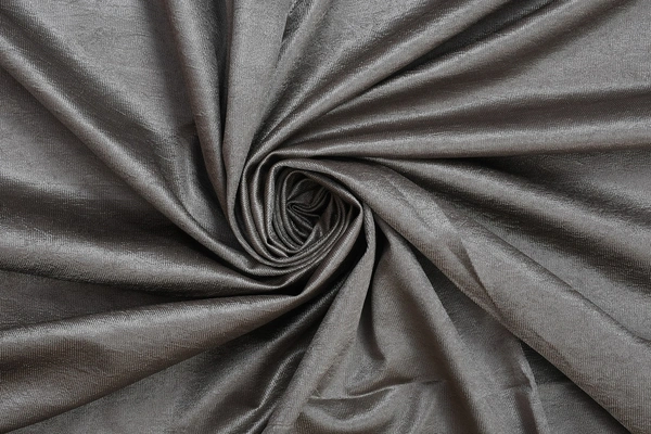 Panipat Textile Hub Polyester Eyelet Grey Solid Plain Design curtains Pack of 2 - Window (4x5 Feet)