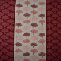 Panipat Textile Hub Polyester Eyelet Maroon Printed Design curtains Pack of 2 - Long Door (4x9 Feet)