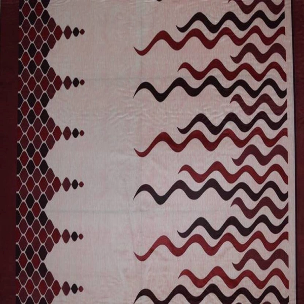 Panipat Textile Hub polyester Eyelet Maroon Printed Design curtains Pack of 2 - Long Door (4x9 Feet)