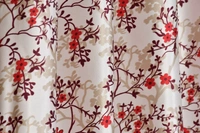 Panipat Textile Hub Polyester Eyelet Marron Designer Print curtains Pack of 2 - Long Door (4x9 Feet)