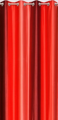 Panipat Textile Hub Polyester Eyelet Marron Solid Long Crush  curtains Pack of 2 - Door (4x7 Feet)