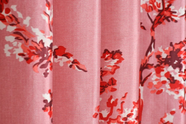 Panipat Textile Hub polyester Eyelet Mroon Printed Design curtains Pack of 2 - Window (4x5 Feet)