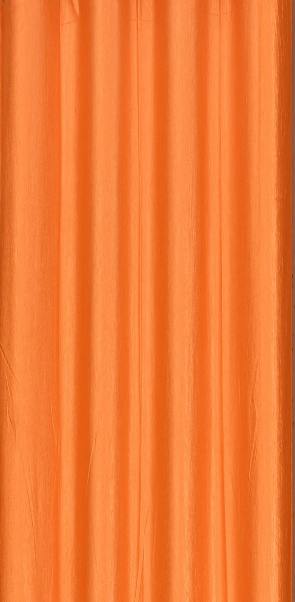Panipat Textile Hub Polyester Eyelet Orange Solid Plain curtains Pack of 2 - Window (4x5 Feet)