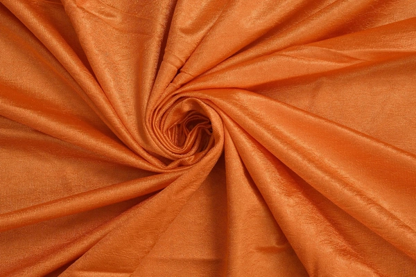 Panipat Textile Hub Polyester Eyelet Orange Solid Plain curtains Pack of 2 - Window (4x5 Feet)