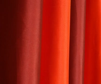 Panipat Textile Hub Polyester Eyelet Orange  Solid Long Crush  curtains Pack of 2 - Door (4x7 Feet)