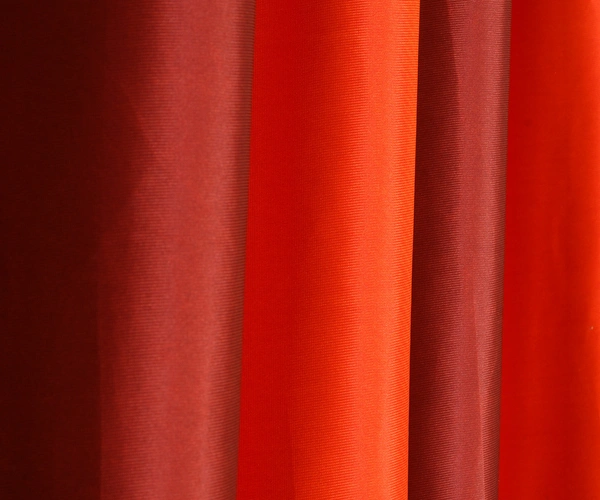 Panipat Textile Hub Polyester Eyelet Orange  Solid Long Crush  curtains Pack of 2 - Door (4x7 Feet)