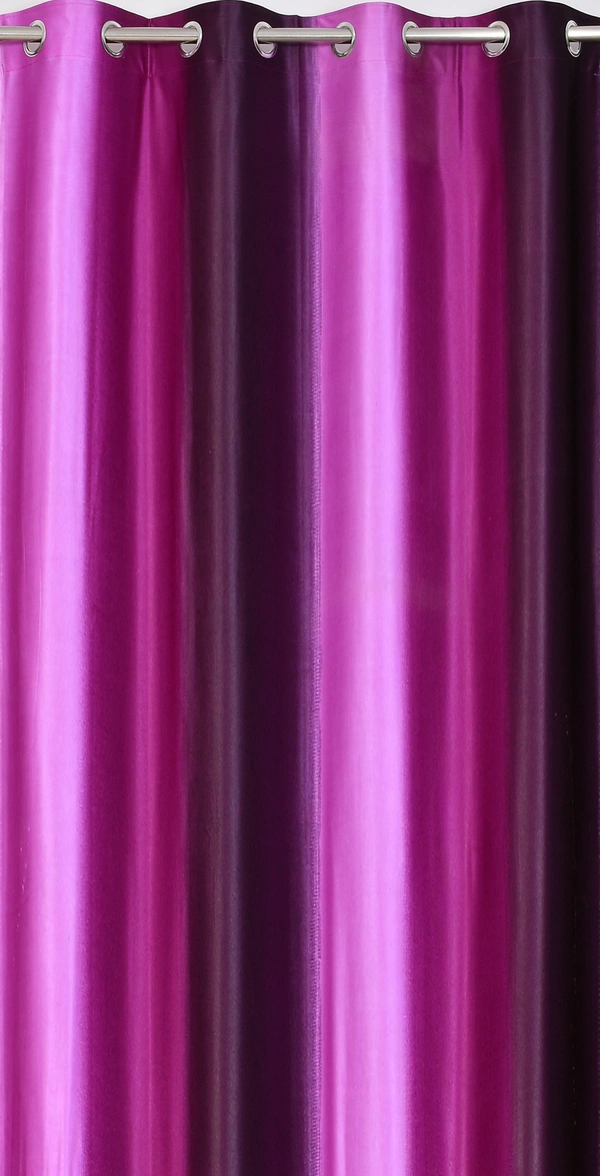 Panipat Textile Hub Polyester Eyelet Purple Solid Long Crush  curtains Pack of 2 - Window (4x5 Feet)