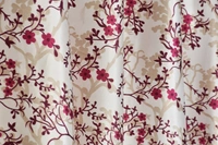 Panipat Textile Hub Polyester Eyelet Wine Designer Print curtains Pack of 2 - Door (4x7 Feet)