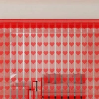 Panipat Textile Hub valentine Heart shape curtains pack of 2