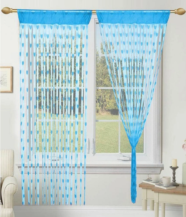 Panipat Textile Hub valentine Heart shape curtains pack of 2
