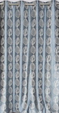 Phytho Home Polyester Eyelet Gray Designer Print curtains Pack of 2 - Door (4x7 Feet)