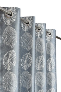 Phytho Home Polyester Eyelet Gray Designer Print curtains Pack of 2 - Door (4x7 Feet)