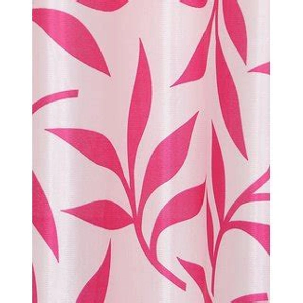 Phyto Home Polyester Eyelet Pink Kolavery Printed Design curtains Pack of 2 - Door (4x7 Feet)