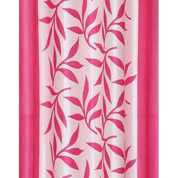 Phyto Home Polyester Eyelet Pink Kolavery Printed Design curtains Pack of 2 - Door (4x7 Feet)