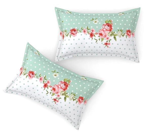 Premium Super Soft Fitted (Elastic) Pink Double Bedsheet with 2 Pillow cover