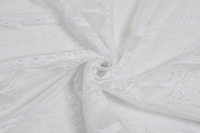 Tanishka fab Semi Transparent  Net Curtains (florel Design ,White) Pack of 2 - Window (4x5 feet)