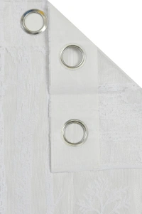 Tanishka fab Semi Transparent  Net Curtains (florel Design ,White) Pack of 2 - Window (4x5 feet)