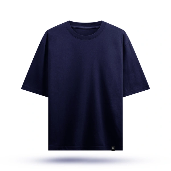FERA NAVY OVERSIZED PLAIN T-SHIRT