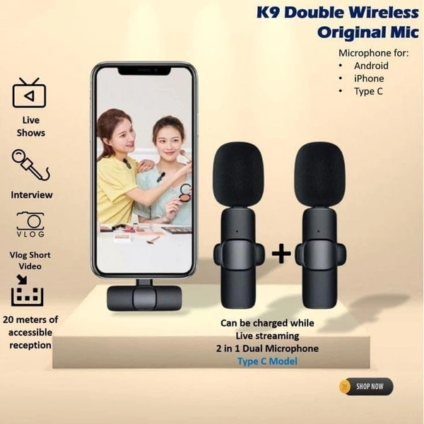 Generic Buy K9 Wireless Mic Online at Best Price | High-Quality Audio Recording | JustLook Online Store
