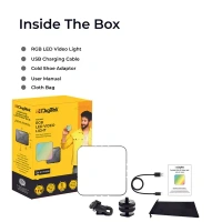 Digitek® DIGITEK LED-D11W RGB 11W Portable Mini RGB LED Video Light – 2000mAh Battery, 21 Lighting Effects, 2500K–9900K CCT, HSI 0–360°, 120° Beam, CRI 95, 1/4" Mount for Photo & Video