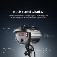 Digitek® DIGITEK Lite (DCL-150WBC Combo) 150W Bi-Color Continuous LED Light with 18cm Reflector & Infrared Remote | AC Powered, 3000K–6500K, 95 CRI, 13500 Lumen, Ideal for Photography & Video Shooting