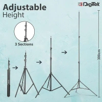 Digitek® Digitek (DBSK-010FT) Studio Background Stand Kit (9ft x 10ft) | Portable & Foldable Backdrop Support System with Carry Bag | Ideal for Photography & Videography