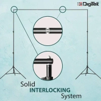 Digitek® Digitek (DBSK-010FT) Studio Background Stand Kit (9ft x 10ft) | Portable & Foldable Backdrop Support System with Carry Bag | Ideal for Photography & Videography